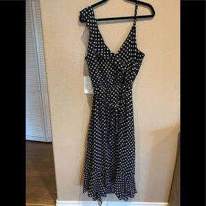 New black polka dotted dress